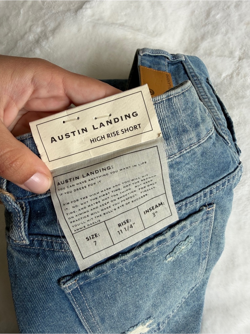Austin Landing High Rise Denim Shorts Size 7 NWT - Picture 8 of 12